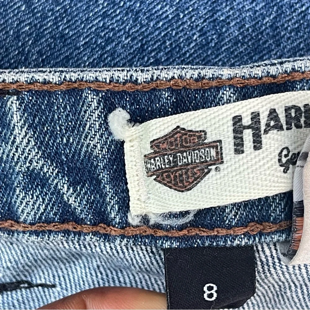 Harley Davidson Womens Jeans Size 8 Moto‎ Streetwear Bikercore Casual Wear